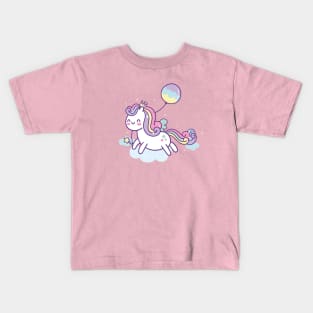 Kawaii Rainbow Unicorn Pony Cute Magic Horse Kids T-Shirt